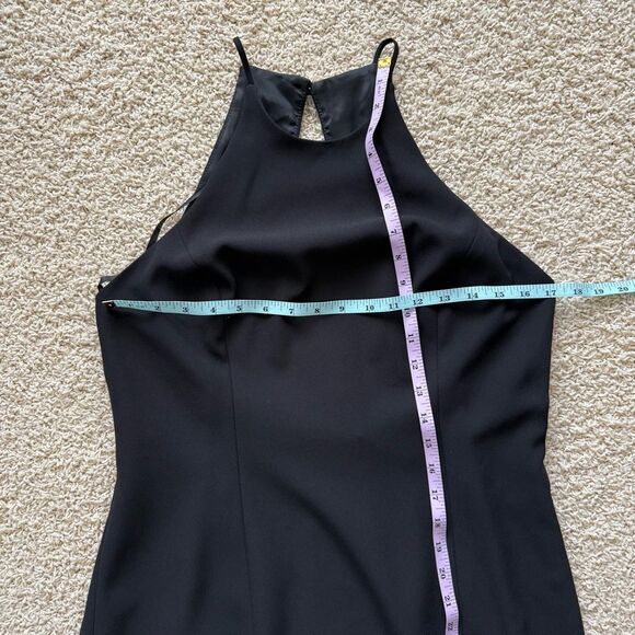 LAUNDRY BY SHELLI SEGAL NWT Black Halter Dress Cocktail Size 12 - Picture 4 of 8